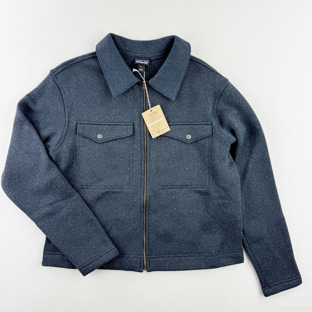 Patagonia Better Sweater Zippered Fleece Chore Jacket Size M Women Blue 26115